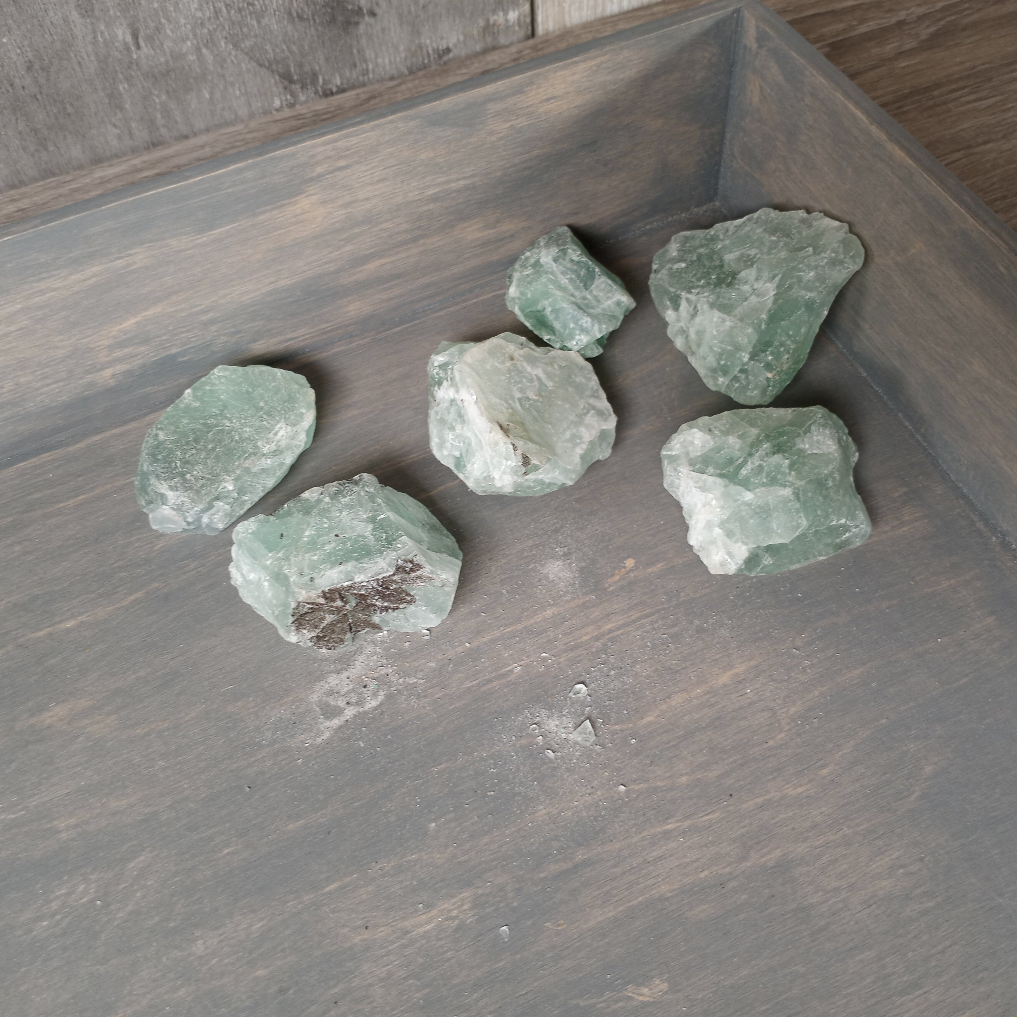 Natural Green Fluorite rough specimen in 1 pound bulk