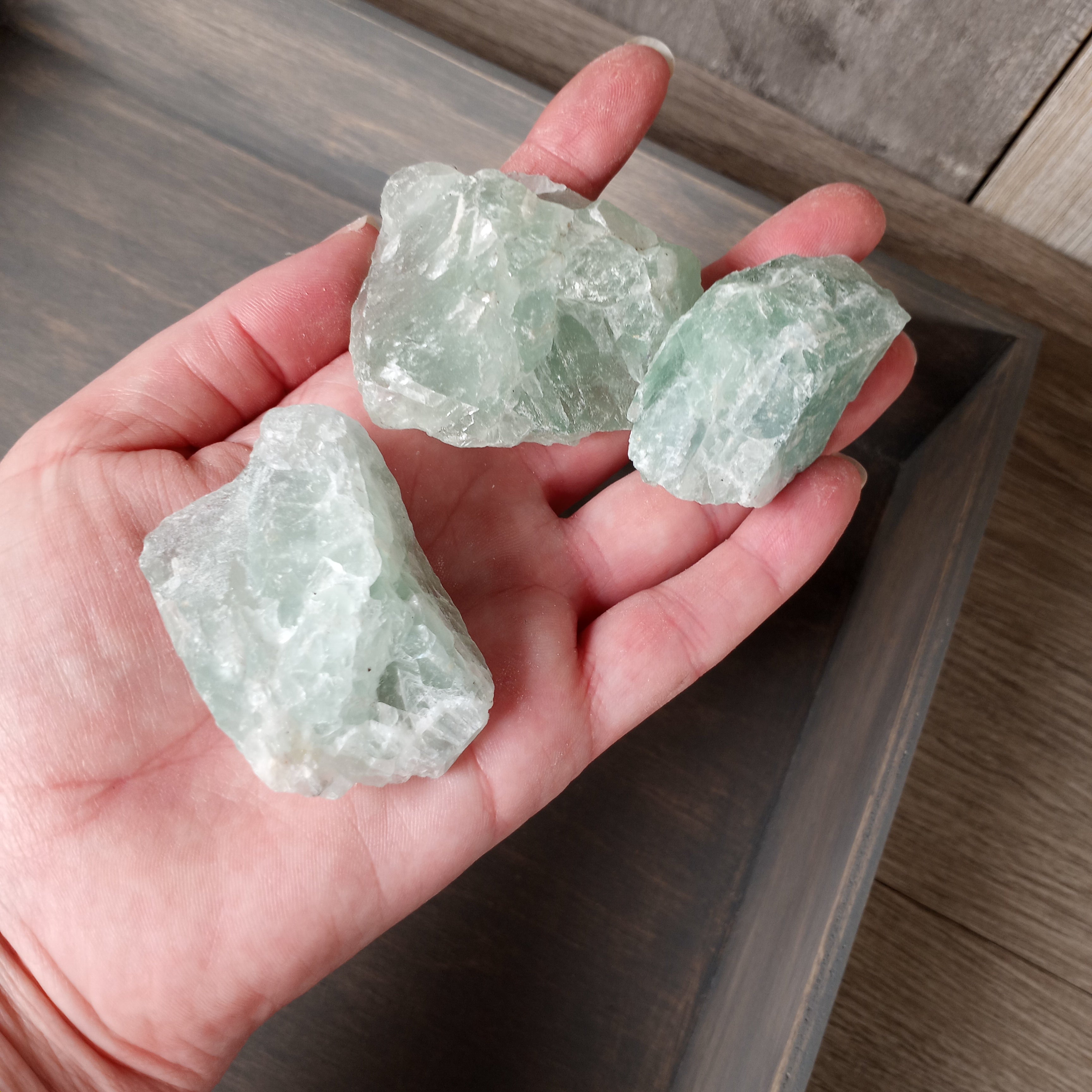 Unpolished Green Fluorite stones bulk for metaphysical shops