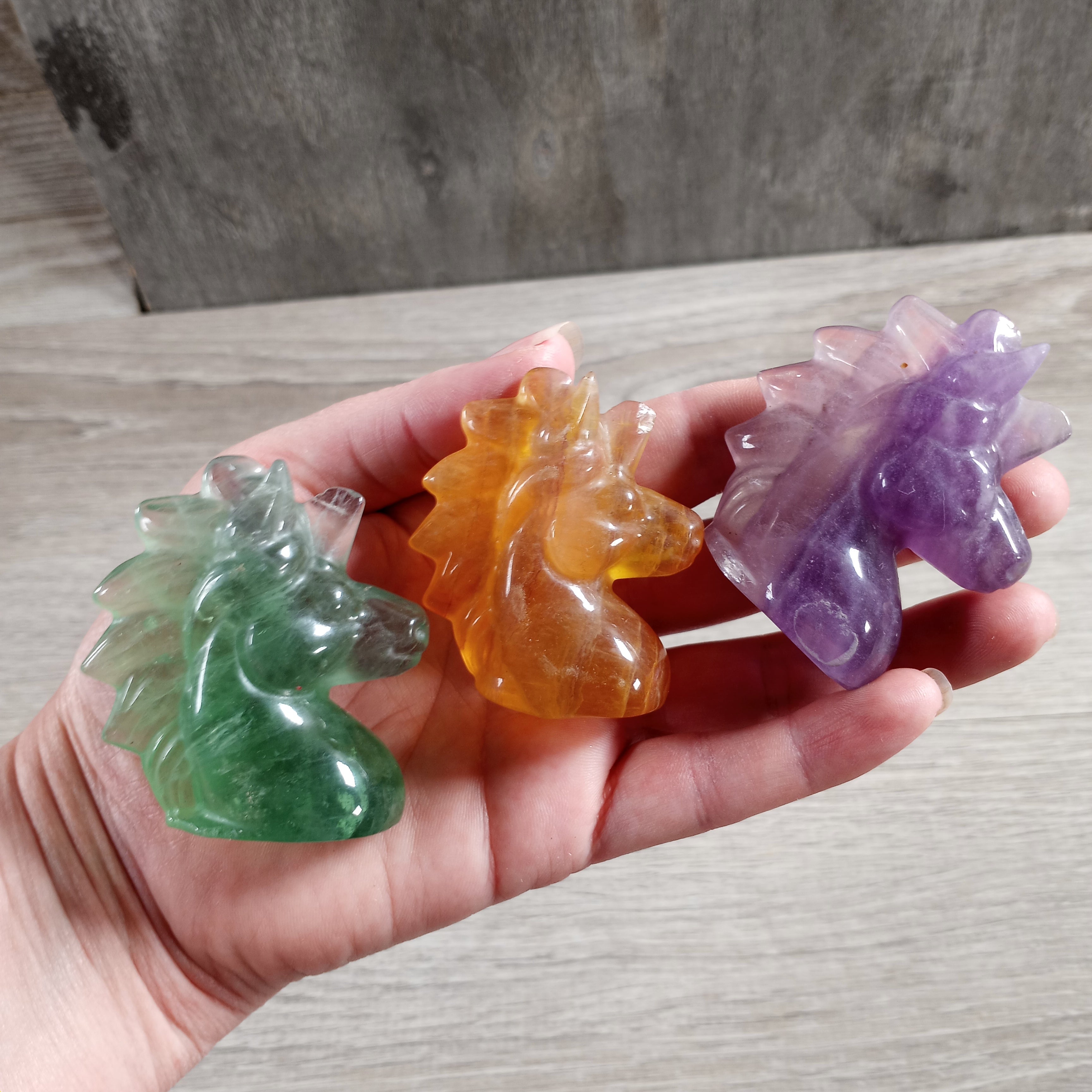 fluorite unicorns for gift shops