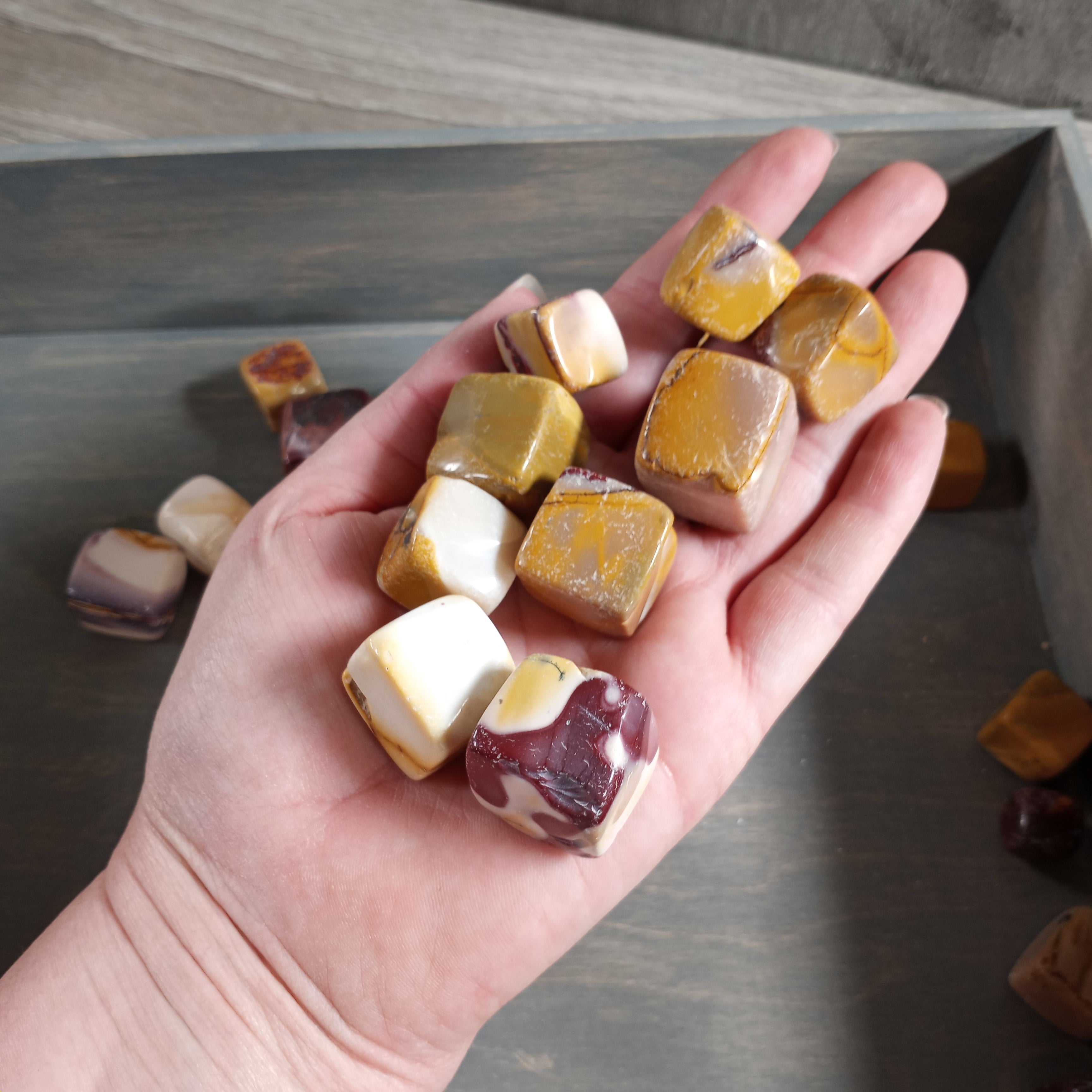 bulk mookaite jasper polished cubic tumbled stones