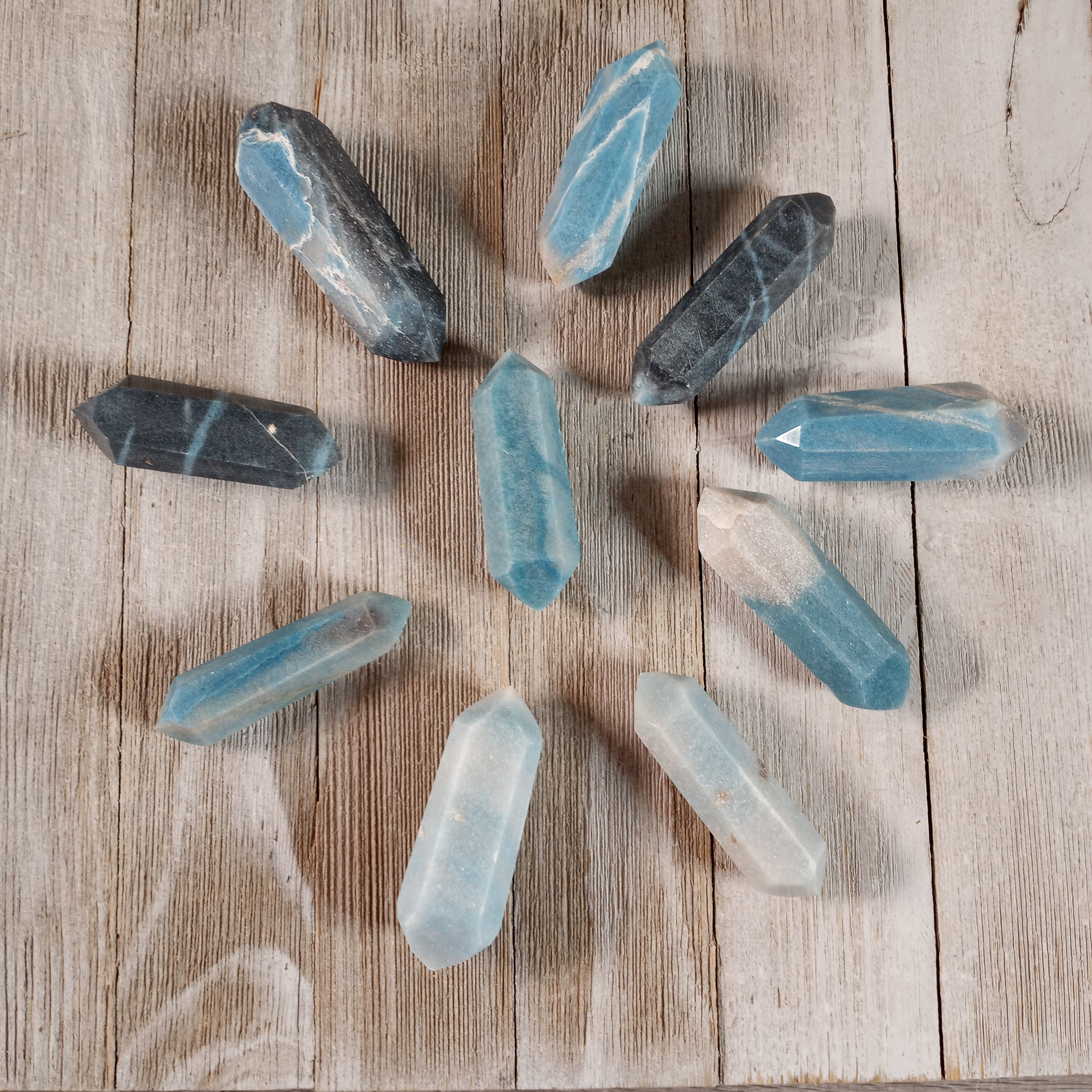 Trollite double terminated faceted energy tools for retailers