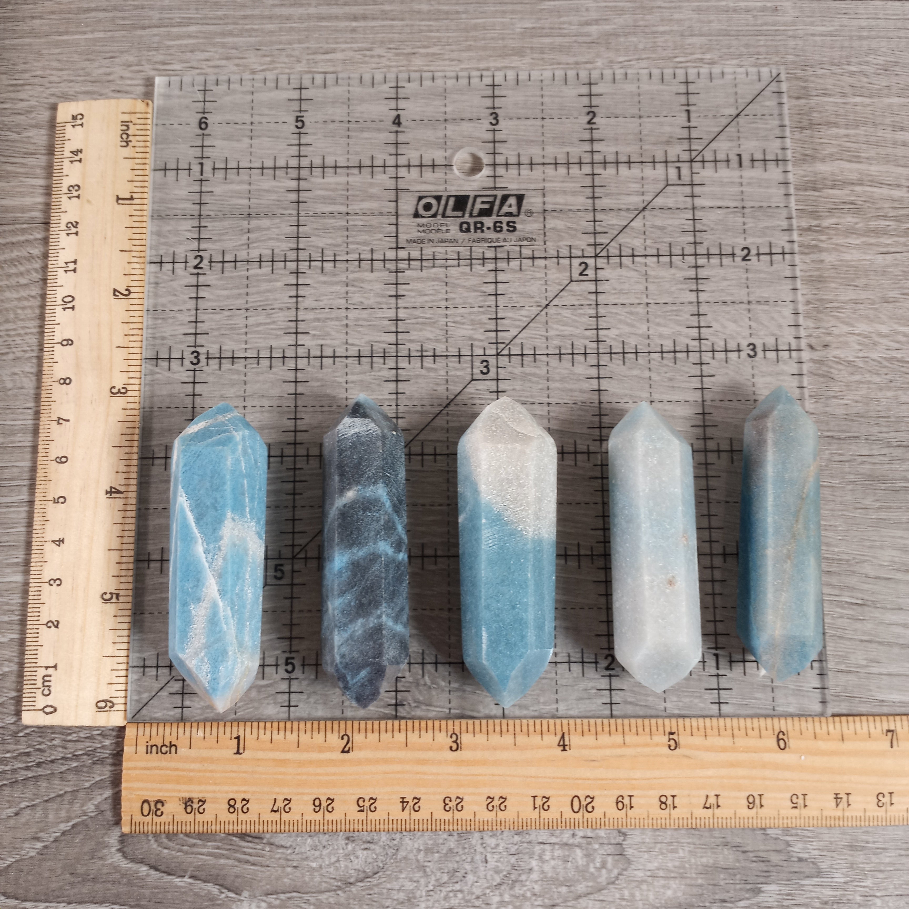 Double Terminated Vogel Style Gemstone Wands for Energy Work