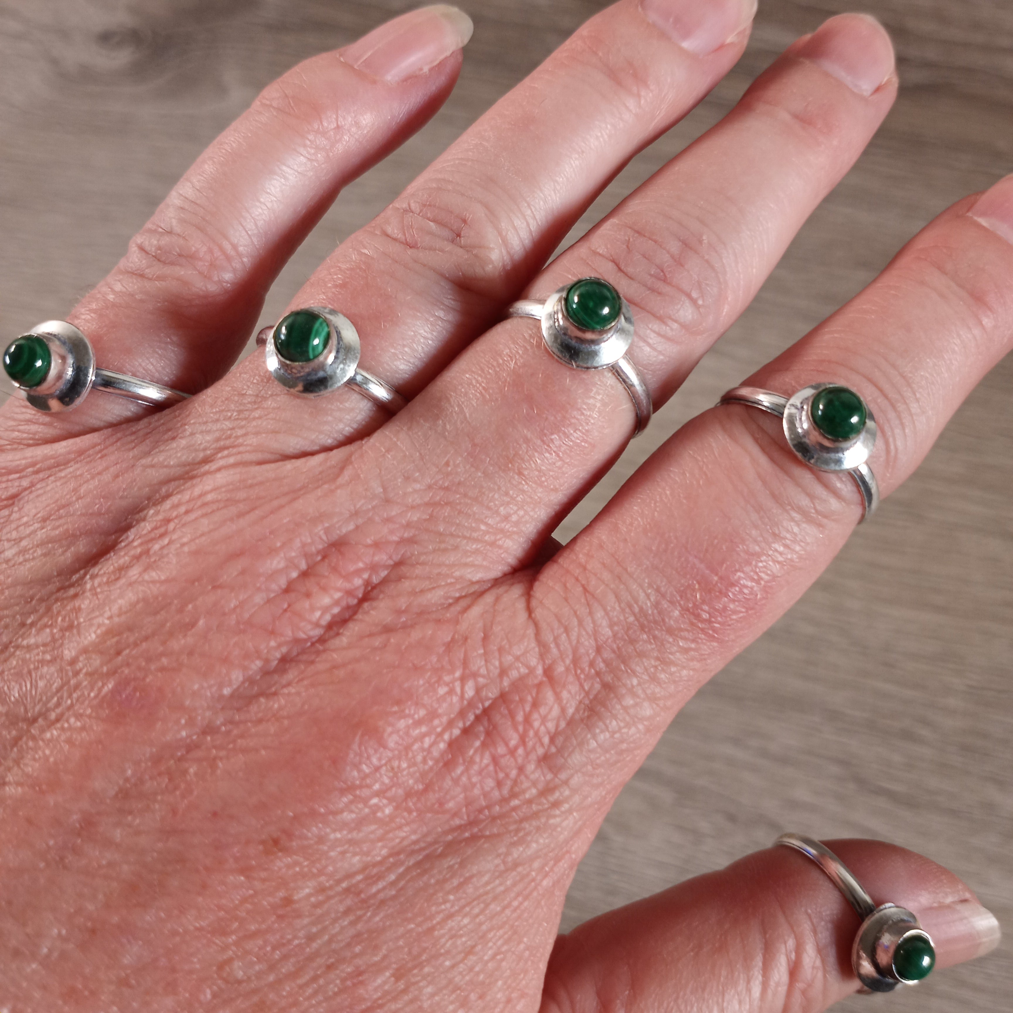 Malachite gemstone ring wholesale