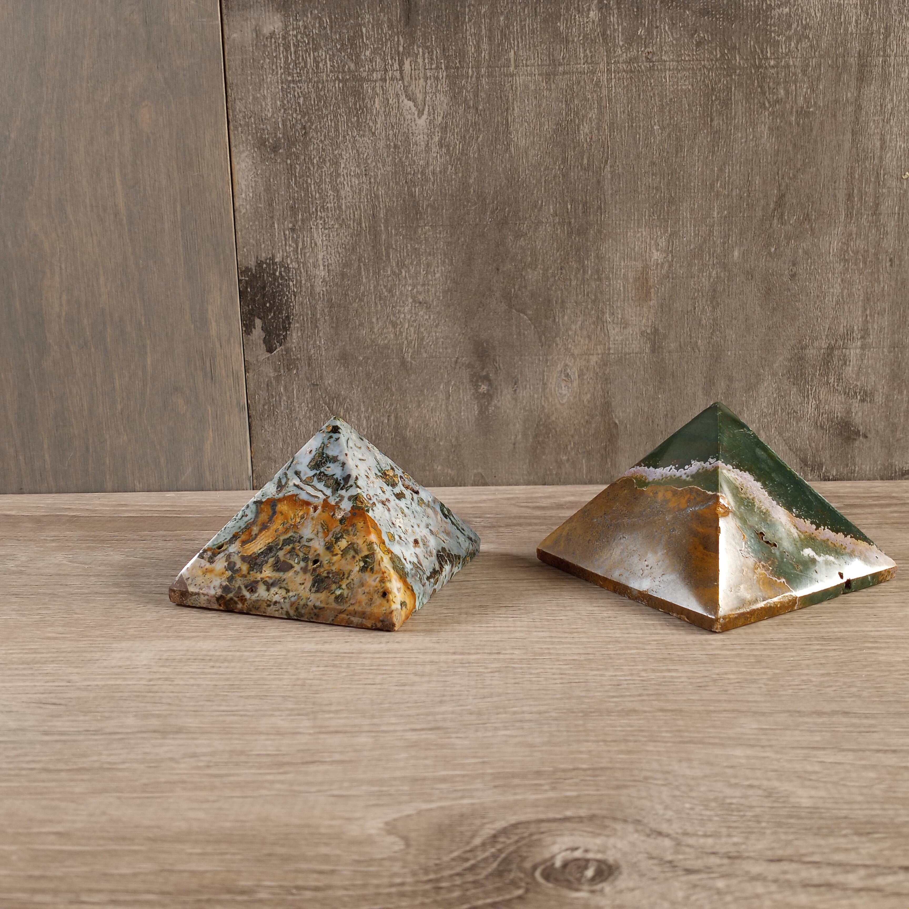 Ocean Jasper retail-ready gemstone pyramids
