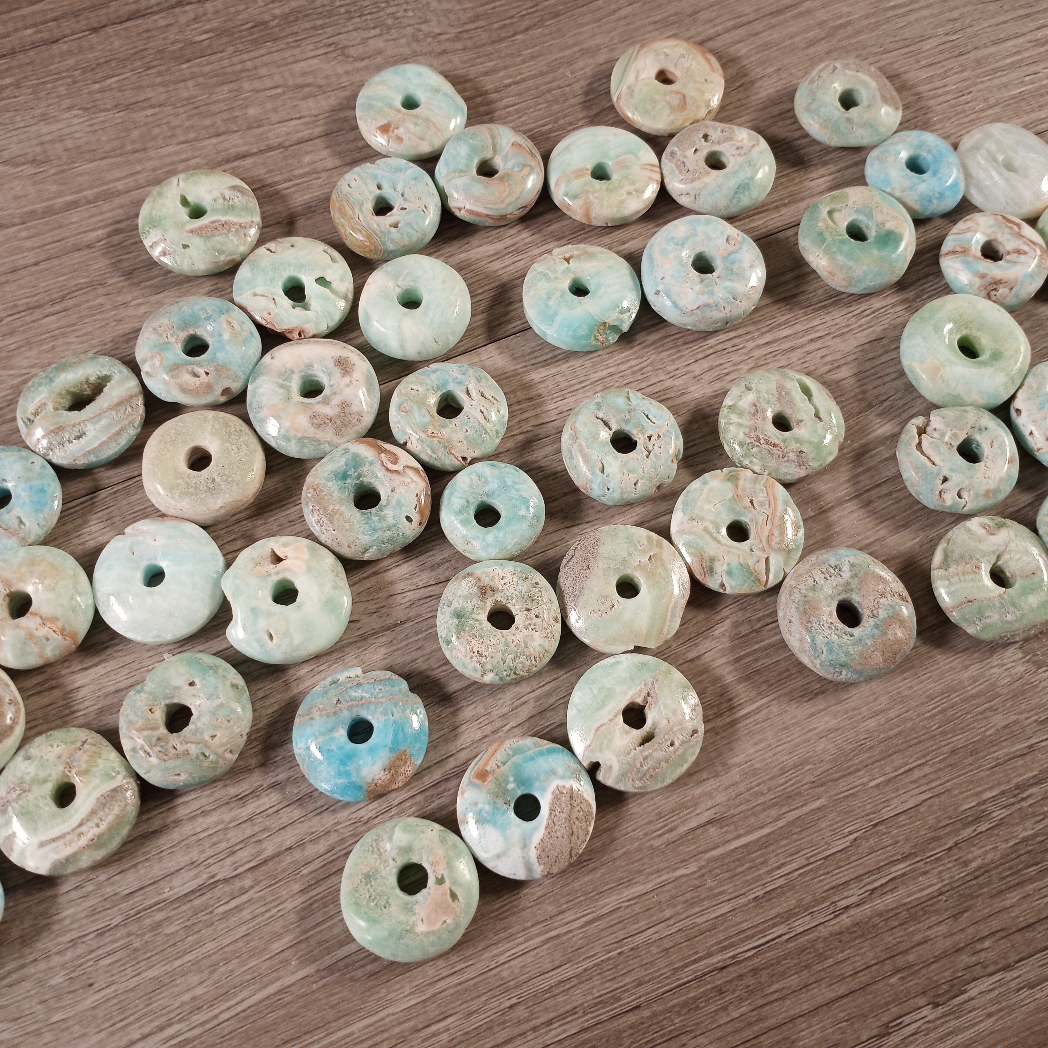 Blue aragonite bulk wholesale donuts