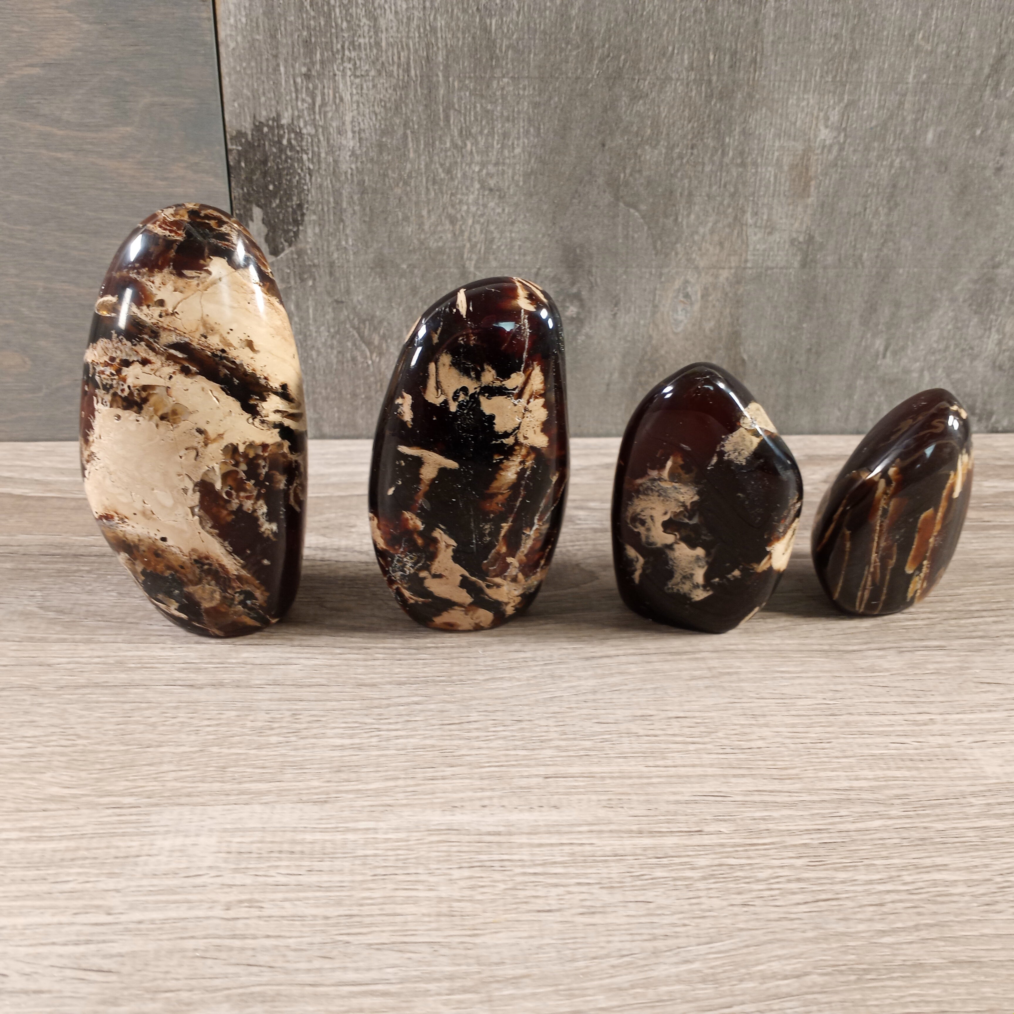 Indonesian Black Amber Freeform for wholesale crystal shops