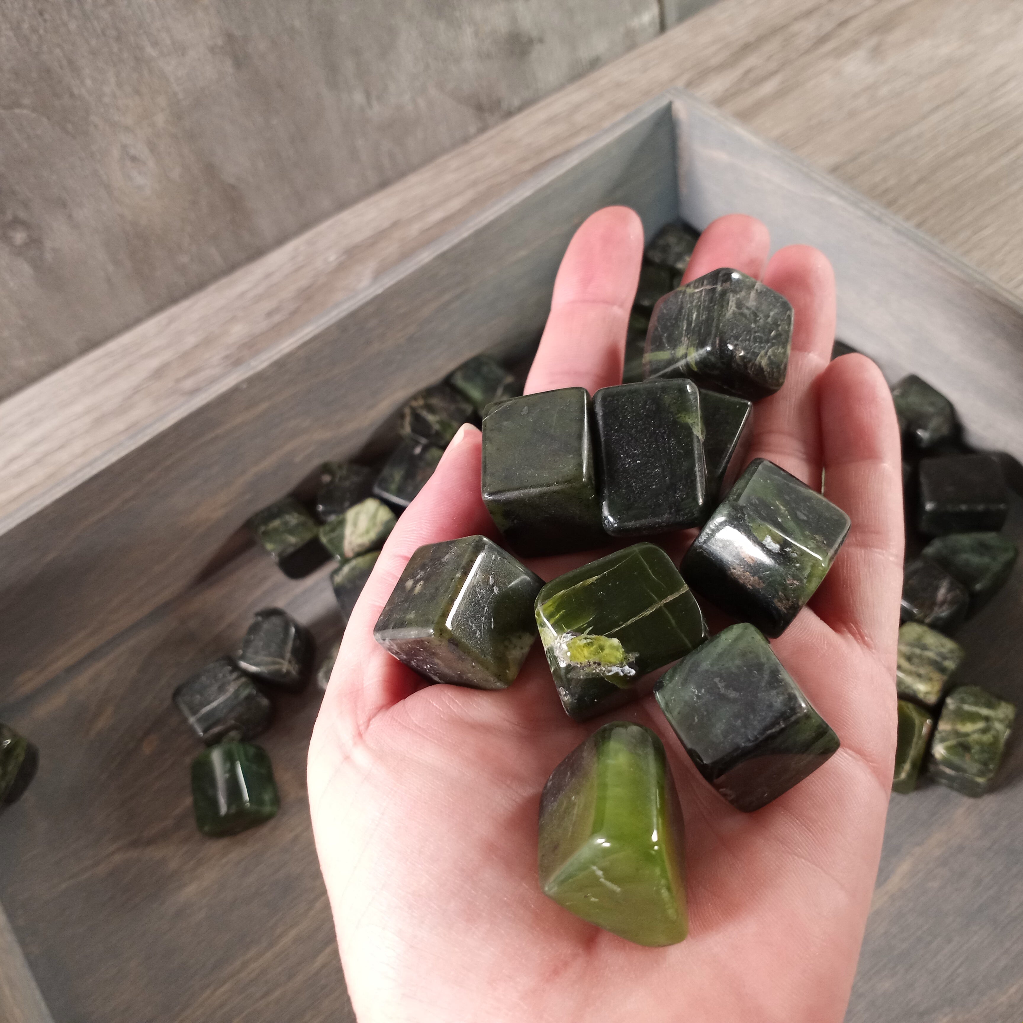 bulk nephrite jade cubic tumbled stones for shops