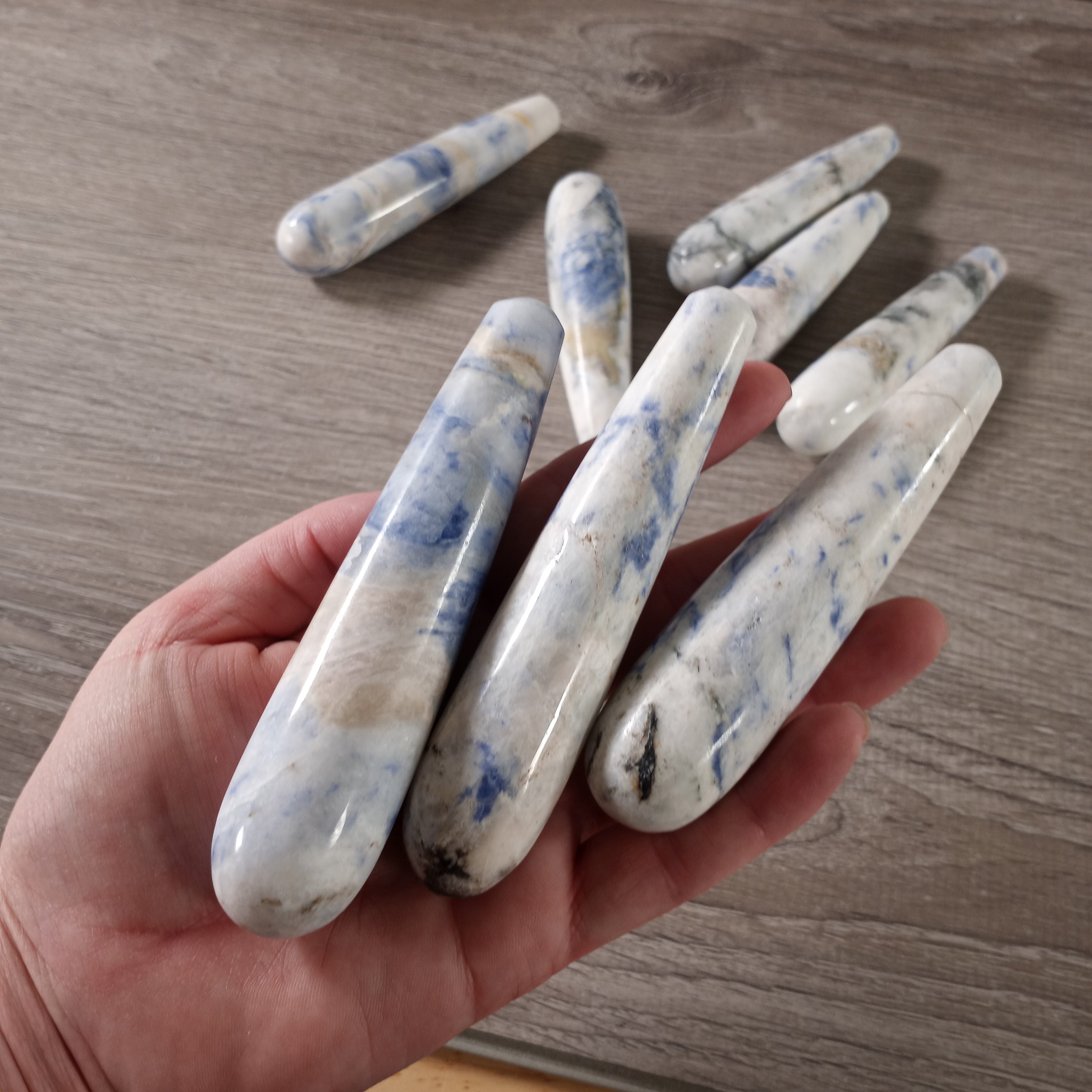 Afghanite gemstone wands for massage