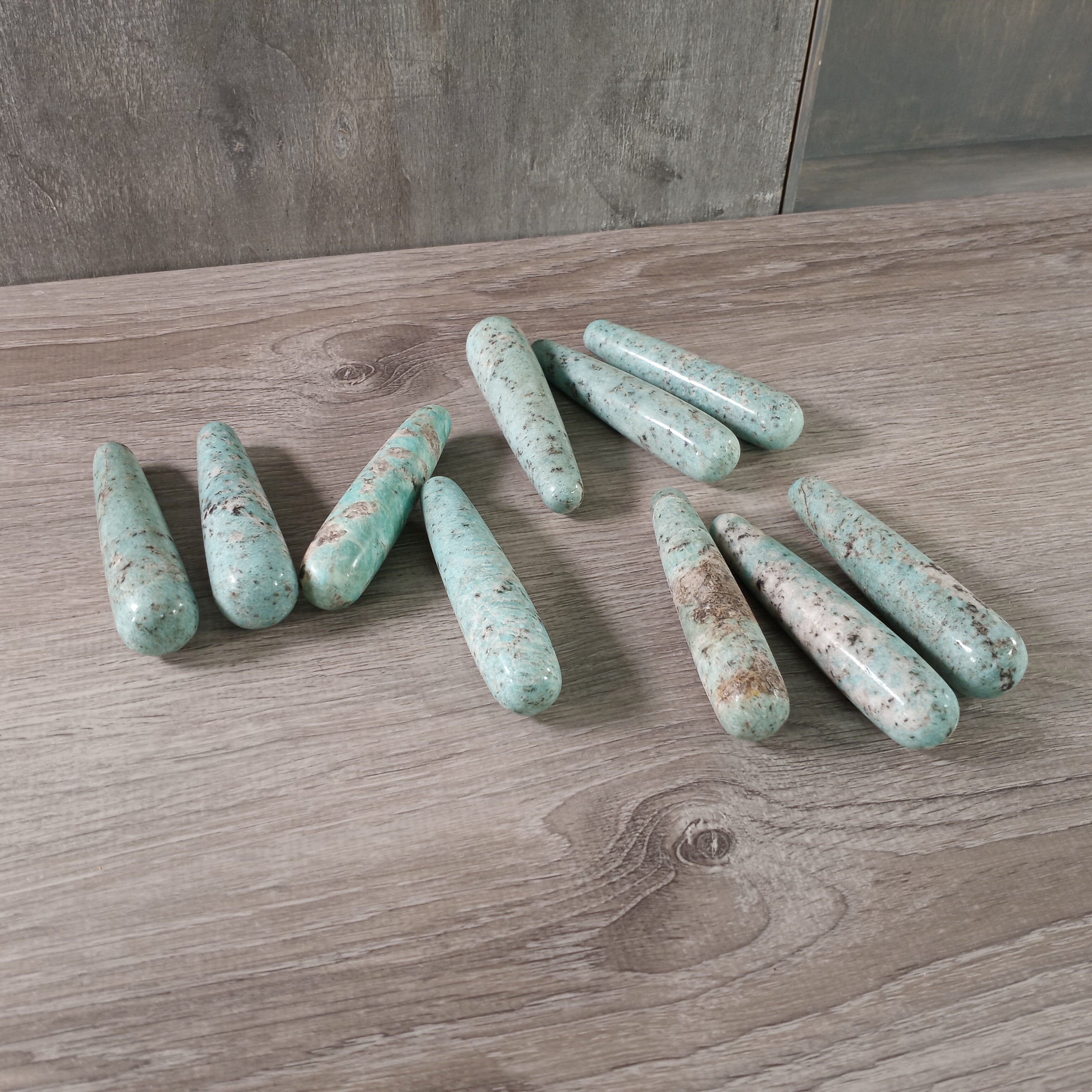 Amazonite gemstone massage tools