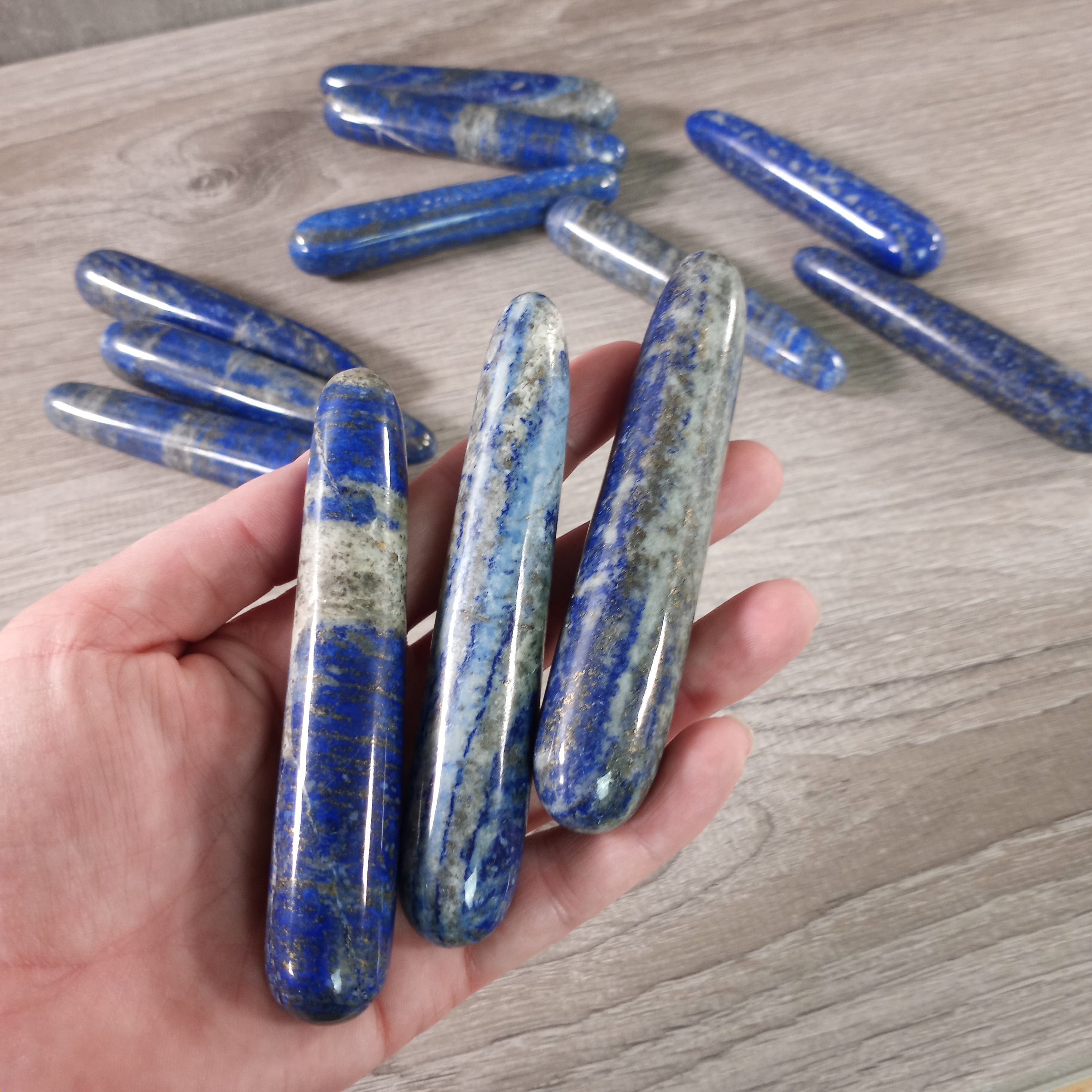 Lapis Lazuli bulk gemstone massage wands