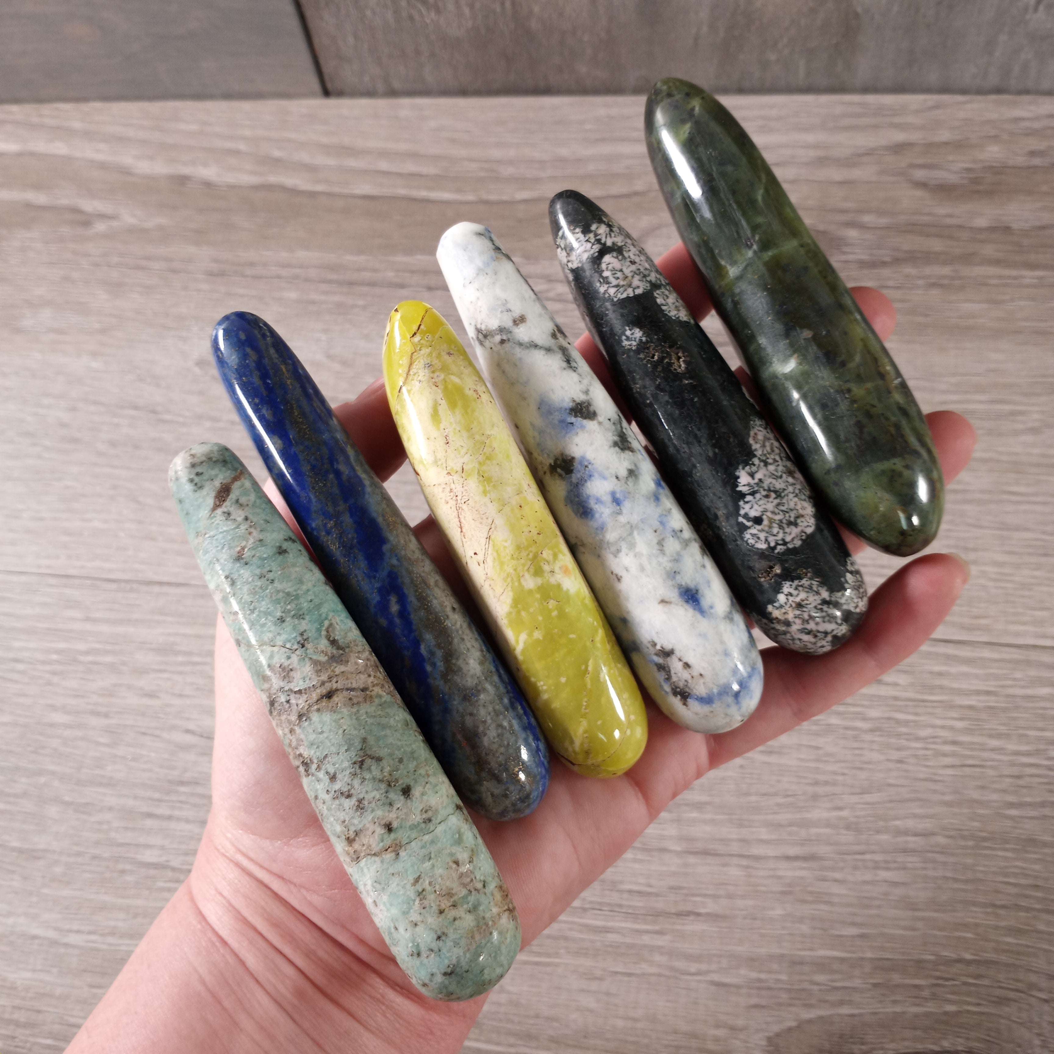 Afghan gemstone round massage wands bulk