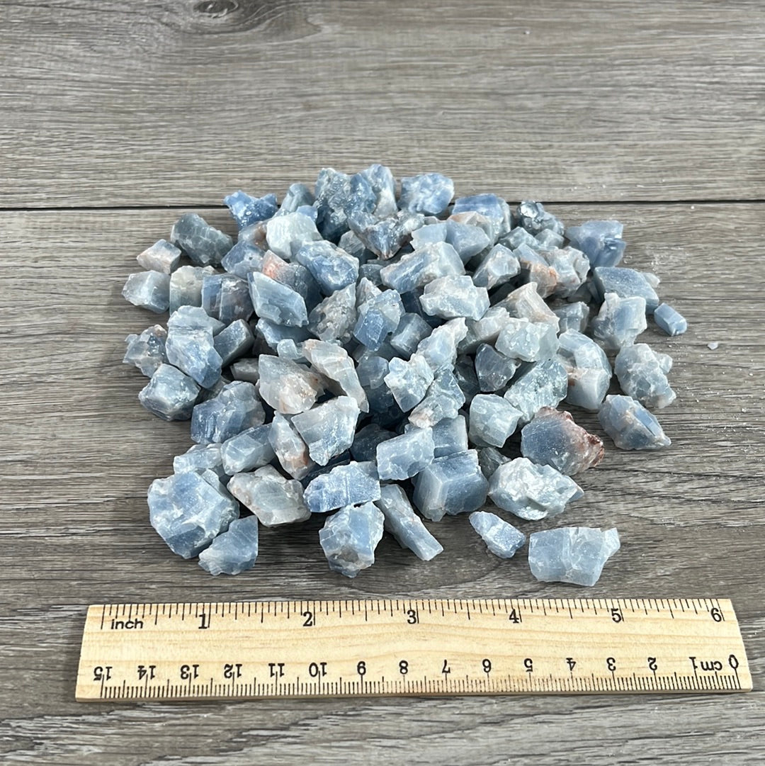 Blue Calcite Chunks - Wholesale 1 LB for Energy Healing