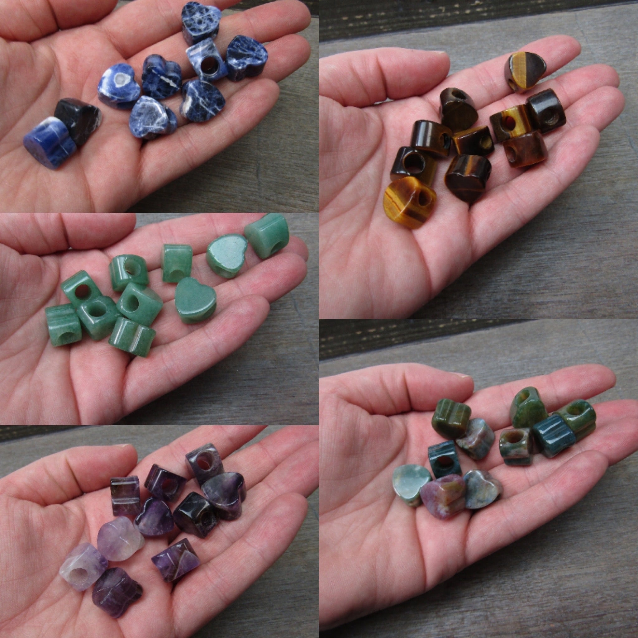 gemstone heart beading supplies wholesale