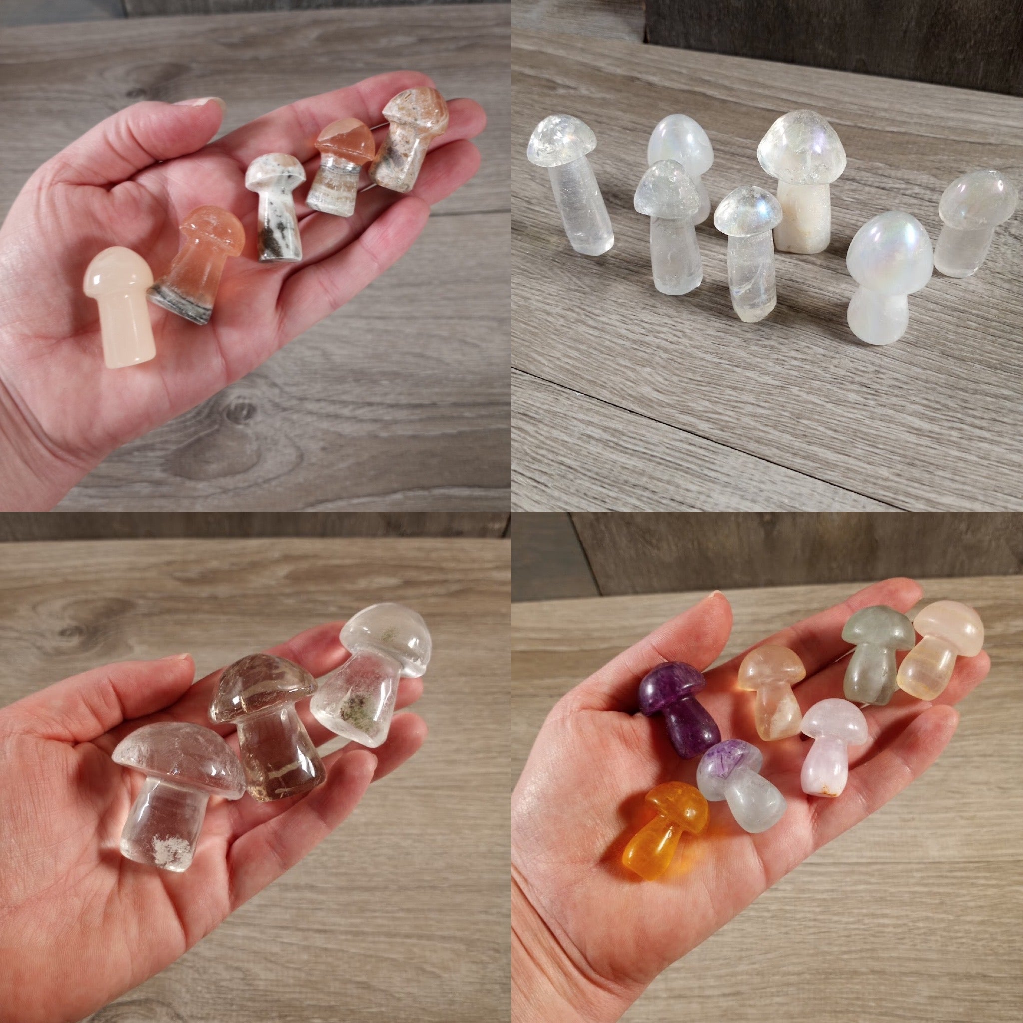 Assorted crystal mushrooms wholesale for spiritual shops