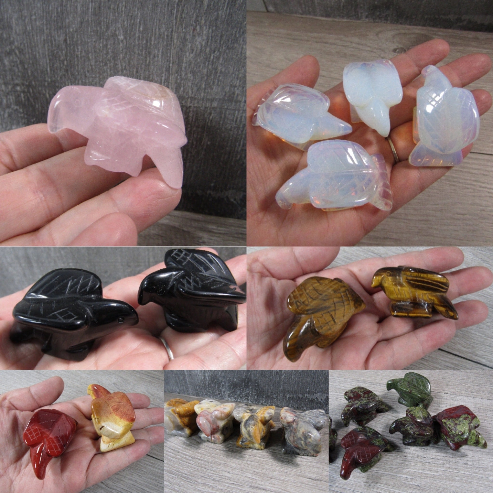 Assorted gemstone wholesale eagle crystal carving