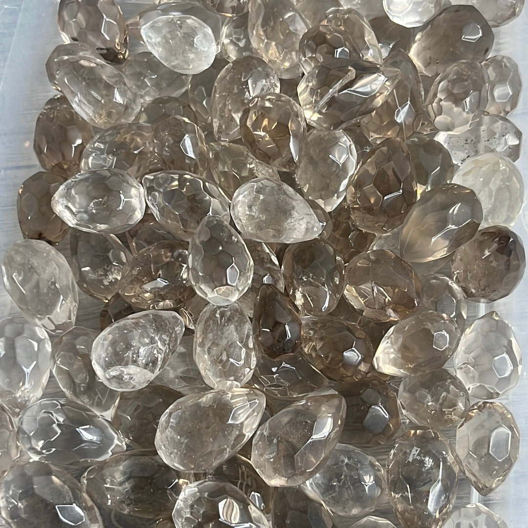 smoky quartz mini crystal flame display pieces for spiritual retail inventory