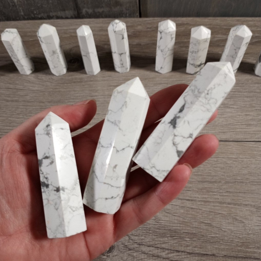 howlite natural gem decor obelisk