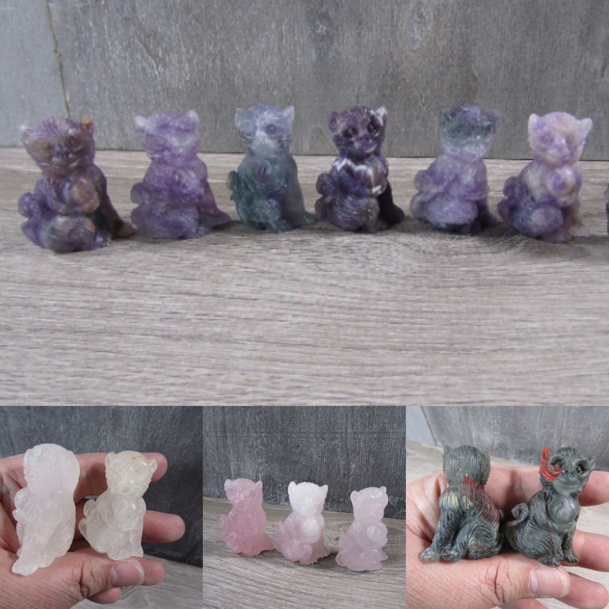 Assorted crystal monkey animal carving for wholesale