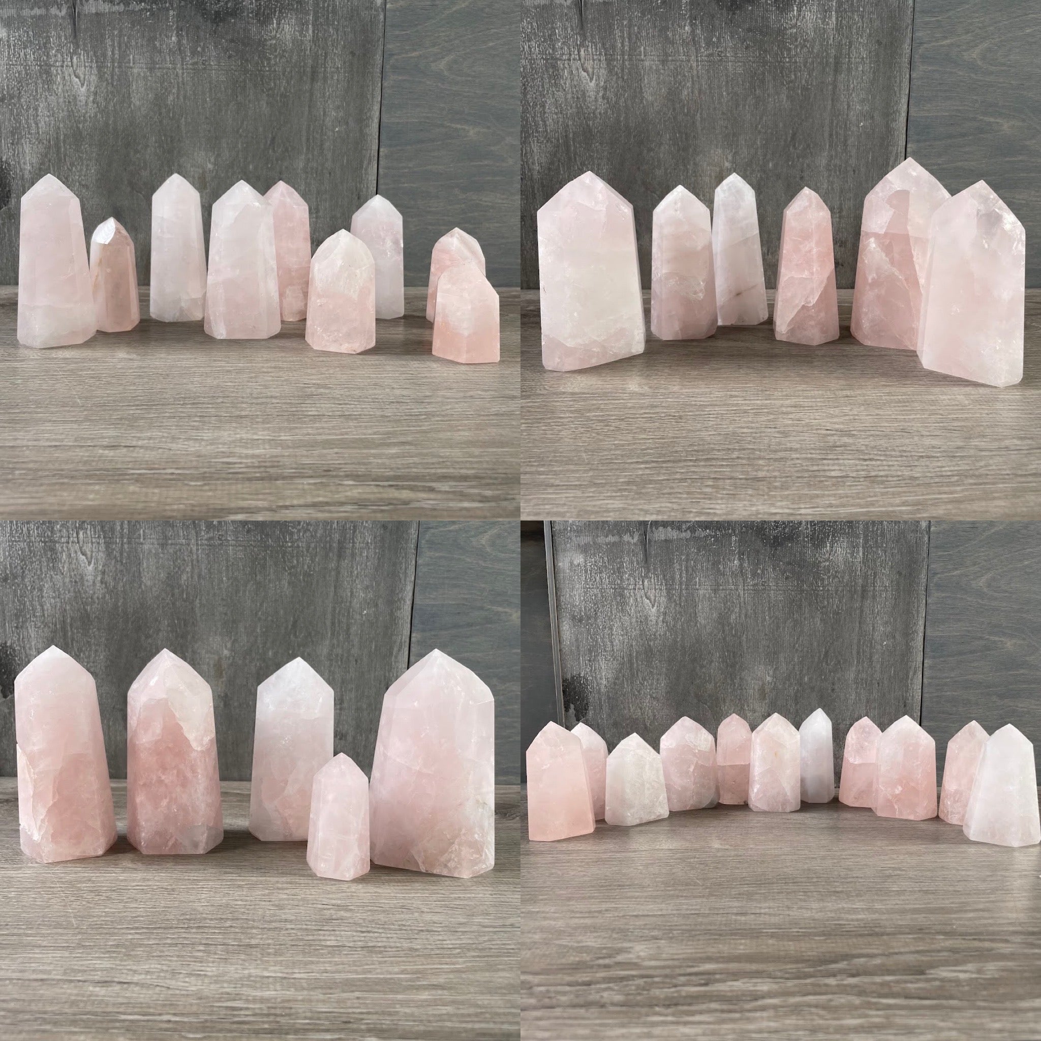 Rose Quartz obelisk wholesale bulk lots from Madagascar.