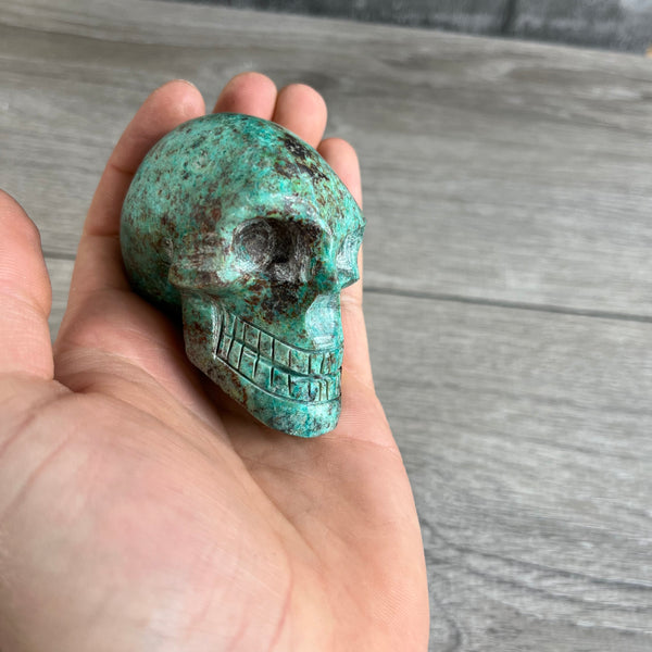 Chrysocolla 3 inch Skull
