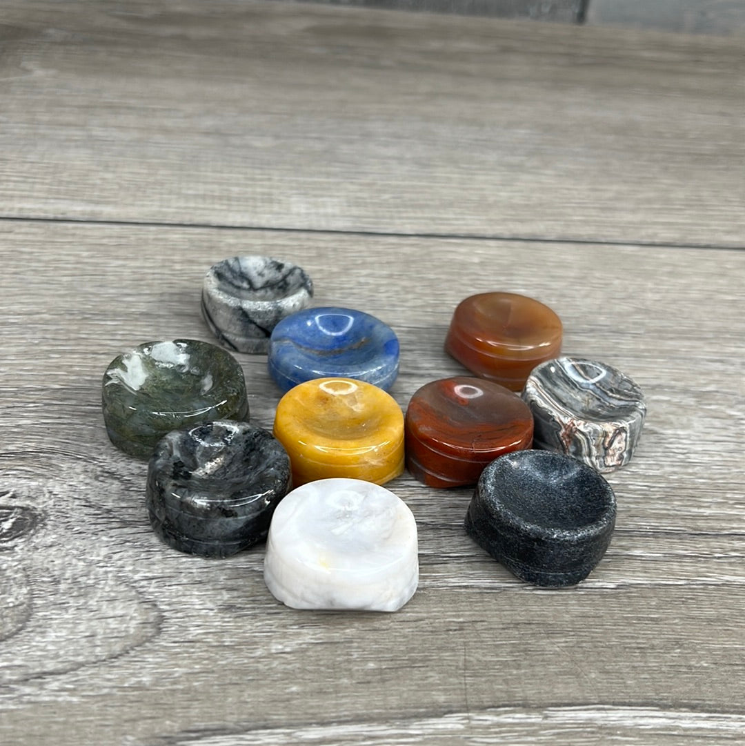 assorted gemstone crystal retailer display tools