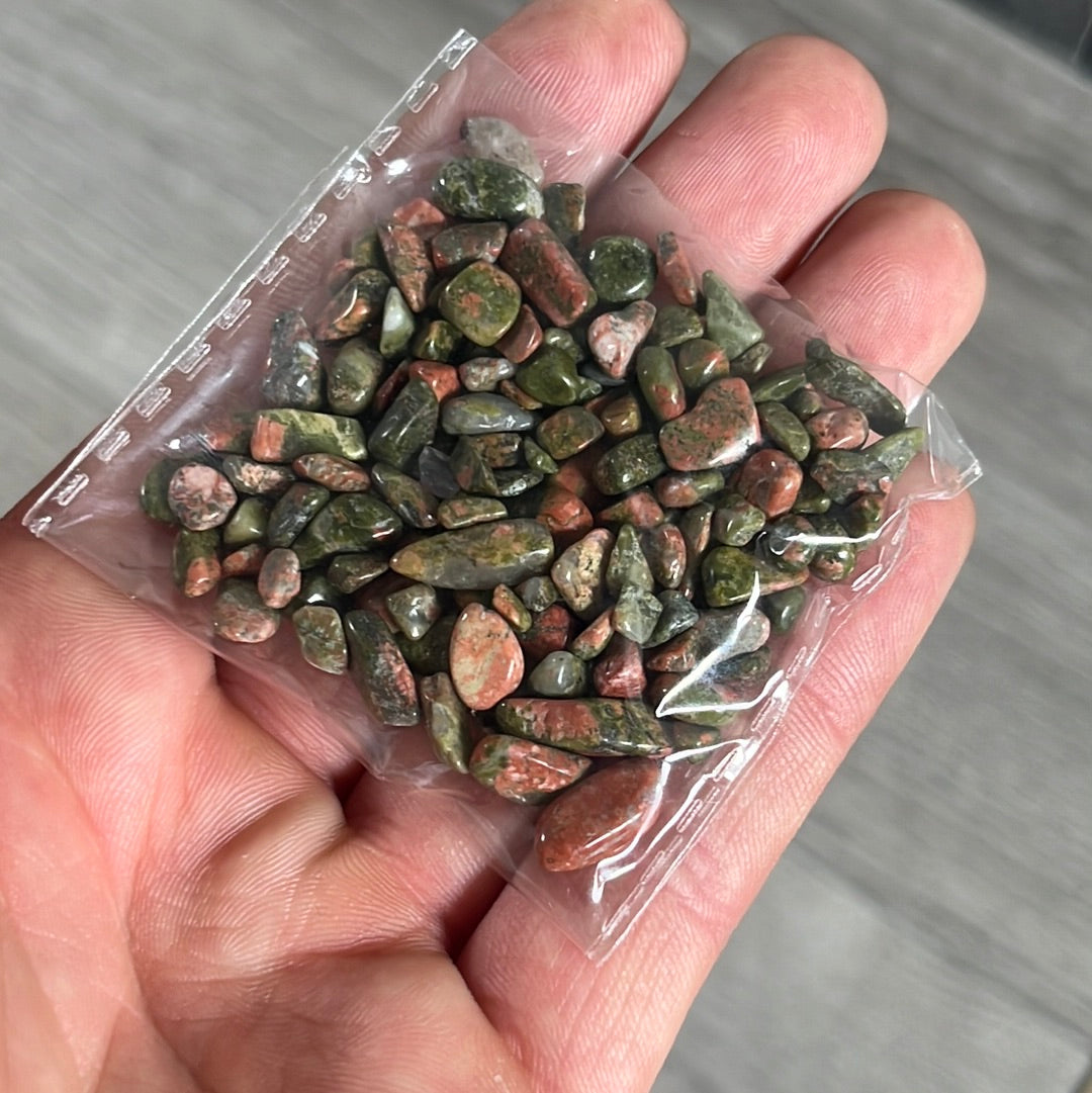 unakite crystal chips
