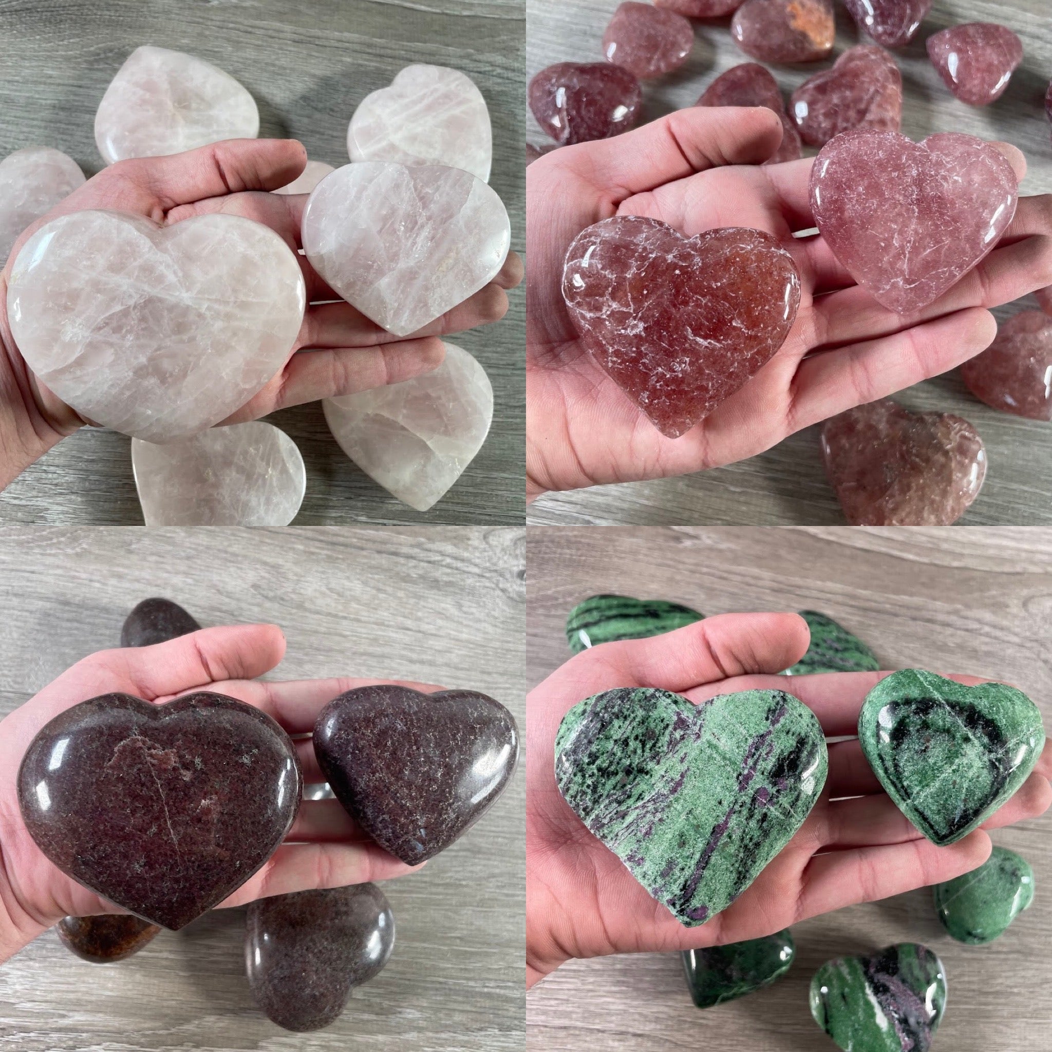 bulk crystal hearts - wholesale
