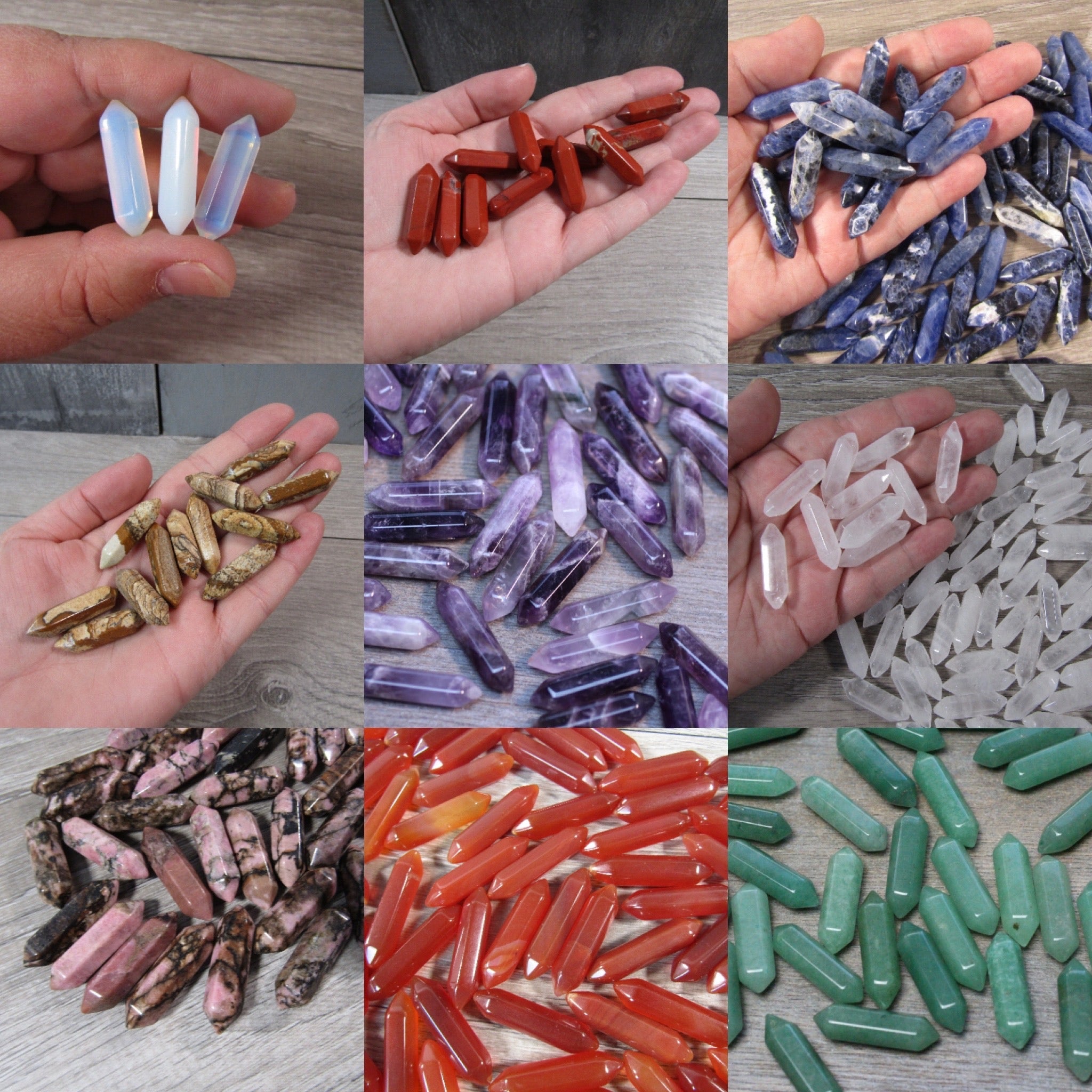 Assorted double terminated mini wand for metaphysical shops