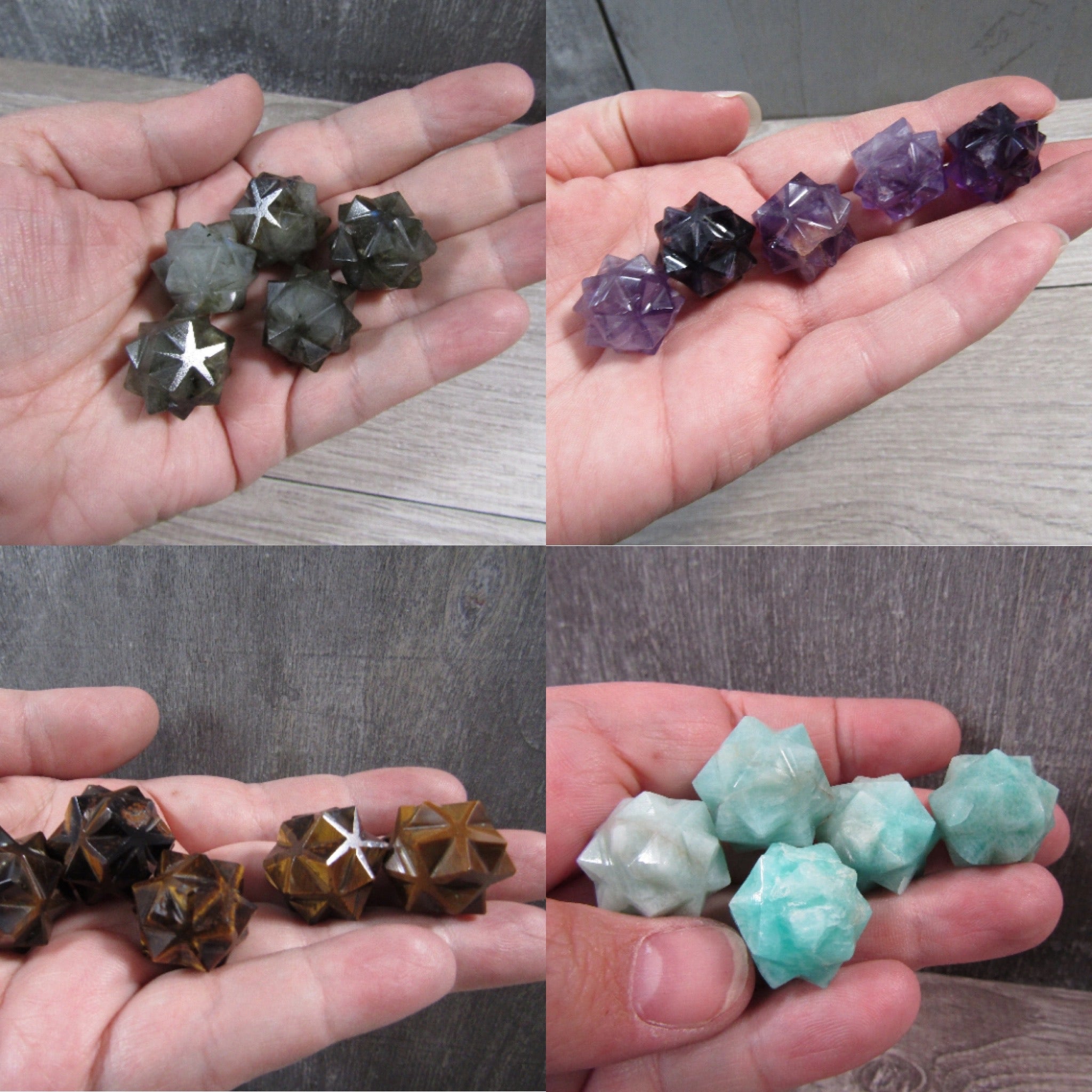 20-point gemstone Merkaba star for wholesale crystal shops
