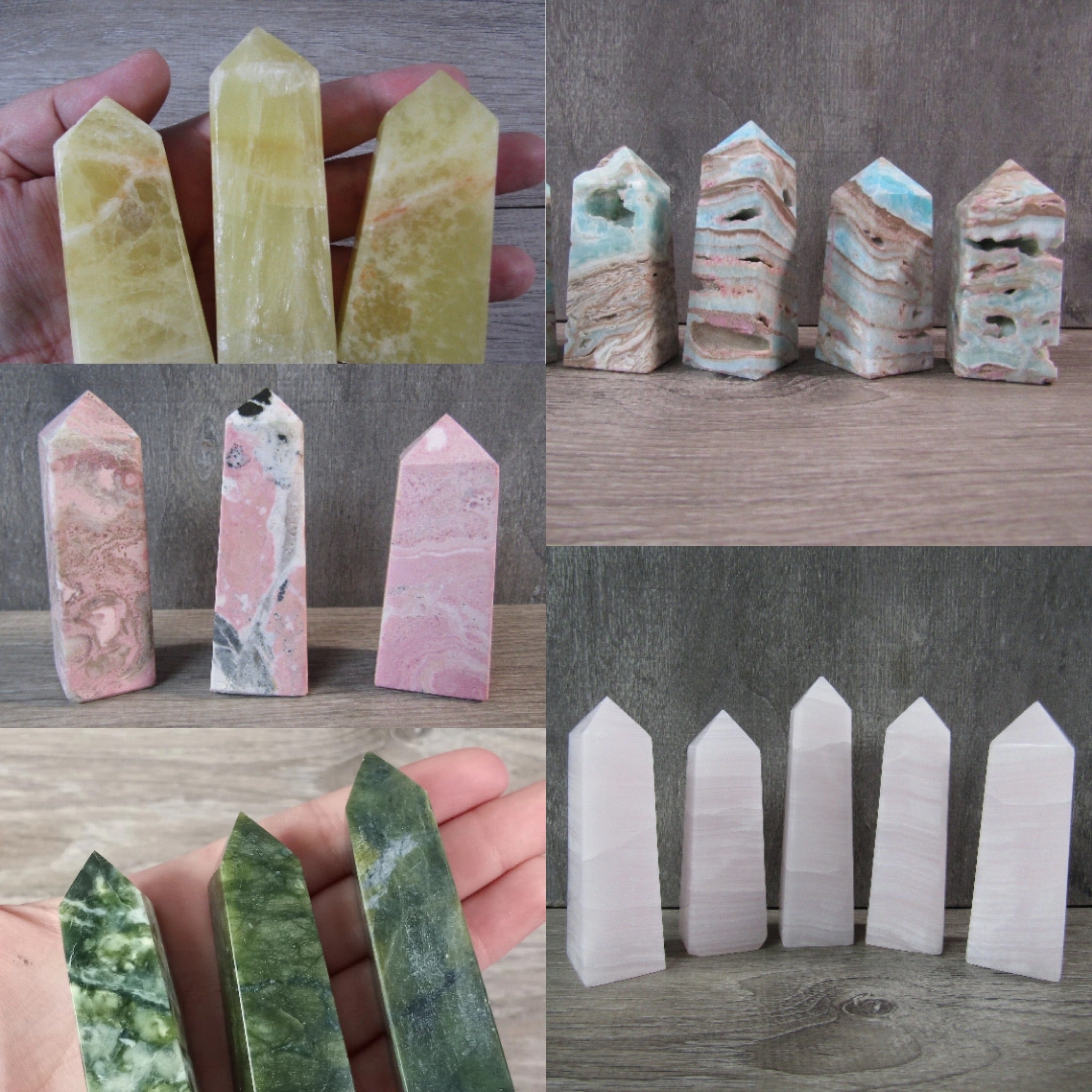 Egyptian-Inspired Gemstone Obelisk - Crystal Tower