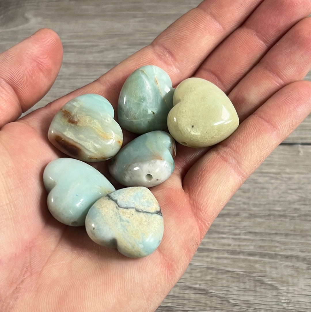 amazonite wholesale bulk crystal heart beads