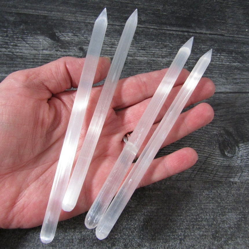 Selenite Polished Wands and Athame Blades – Assorted Styles Metaphysical Shops