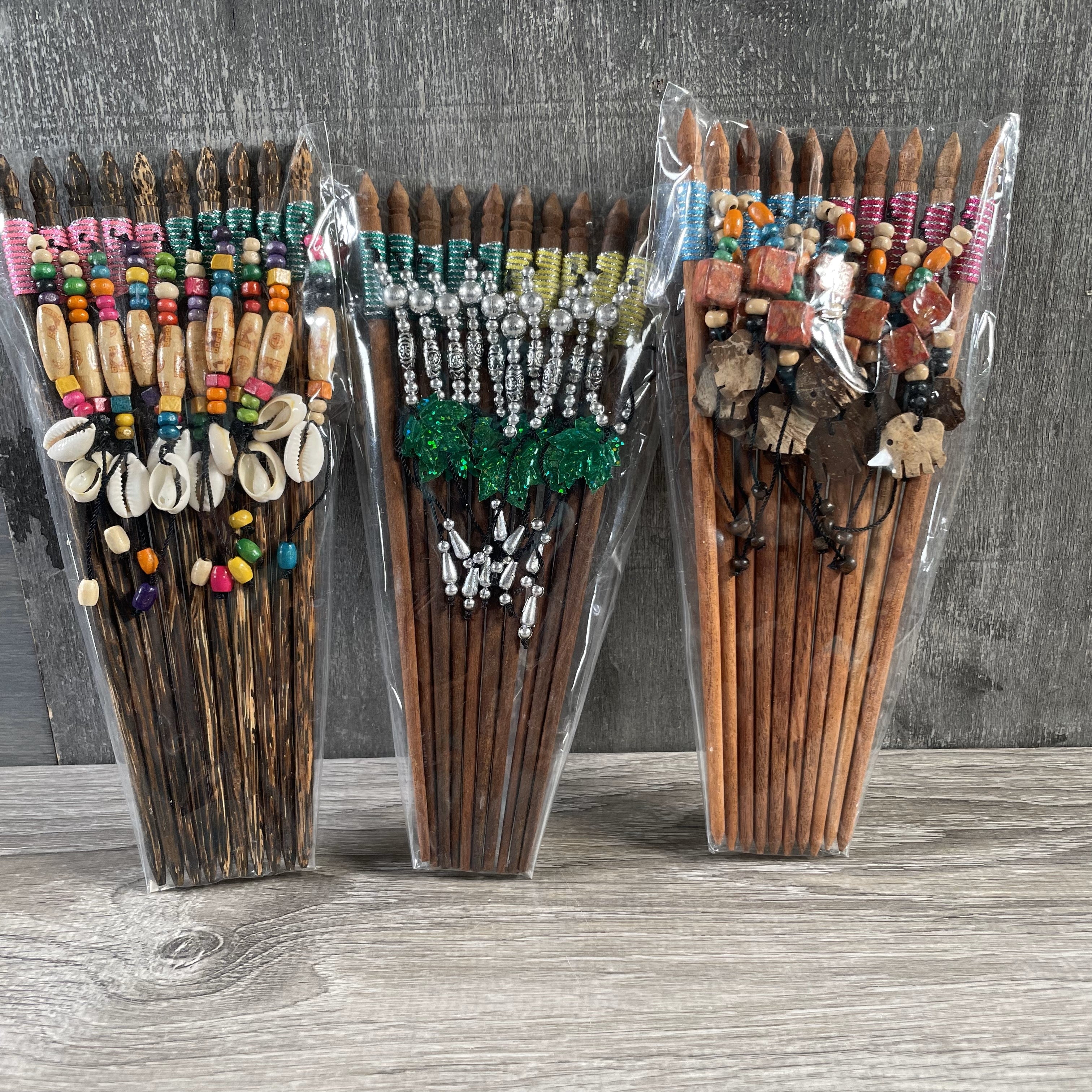 Wholesale boho hair picks display for gift stores