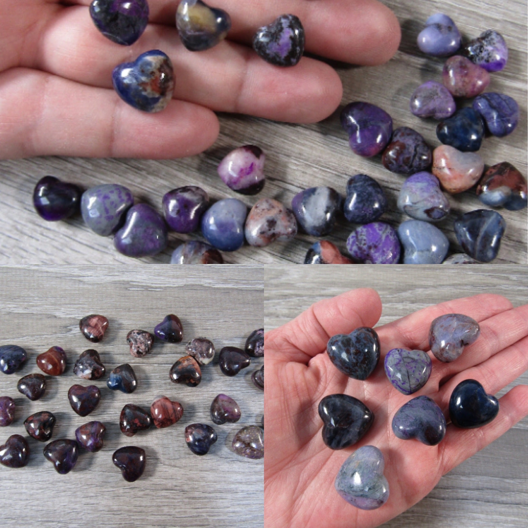 Small Sugilite puffy heart crystal for wholesale metaphysical shops