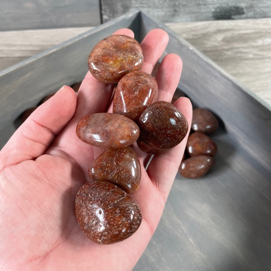 Natural red rutile quartz in assorted sizes