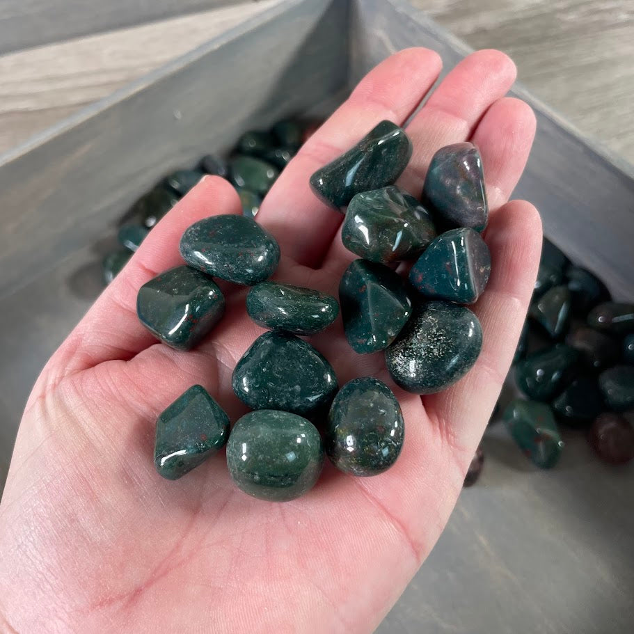 Wholesale lot of Bloodstone crystals by the pound – ideal for retailers