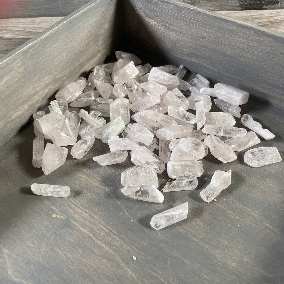 Raw Pink Danburite 1 lb Bulk Lot – Natural Rough Crystal Stones for Retail Shops