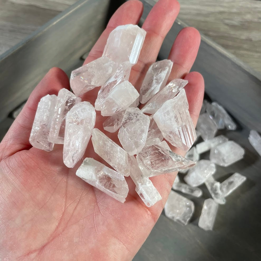 Natural rough pink Danburite gemstones for crystal shops