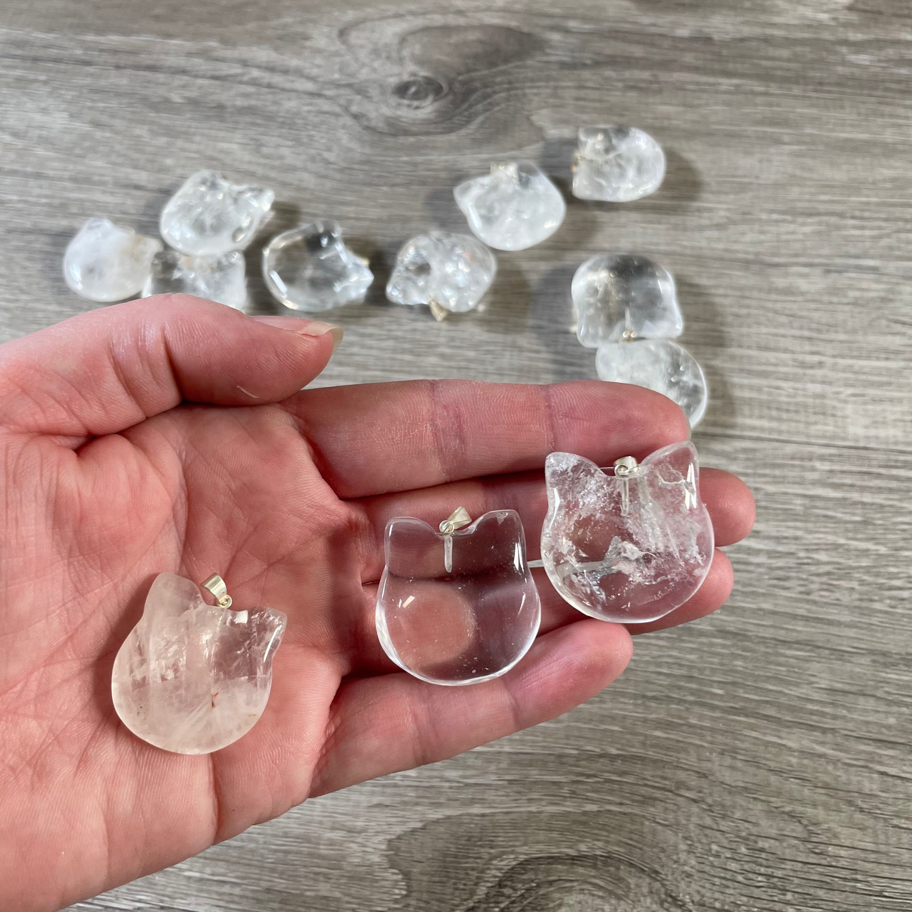 Clear quartz wholesale gemstone pendants