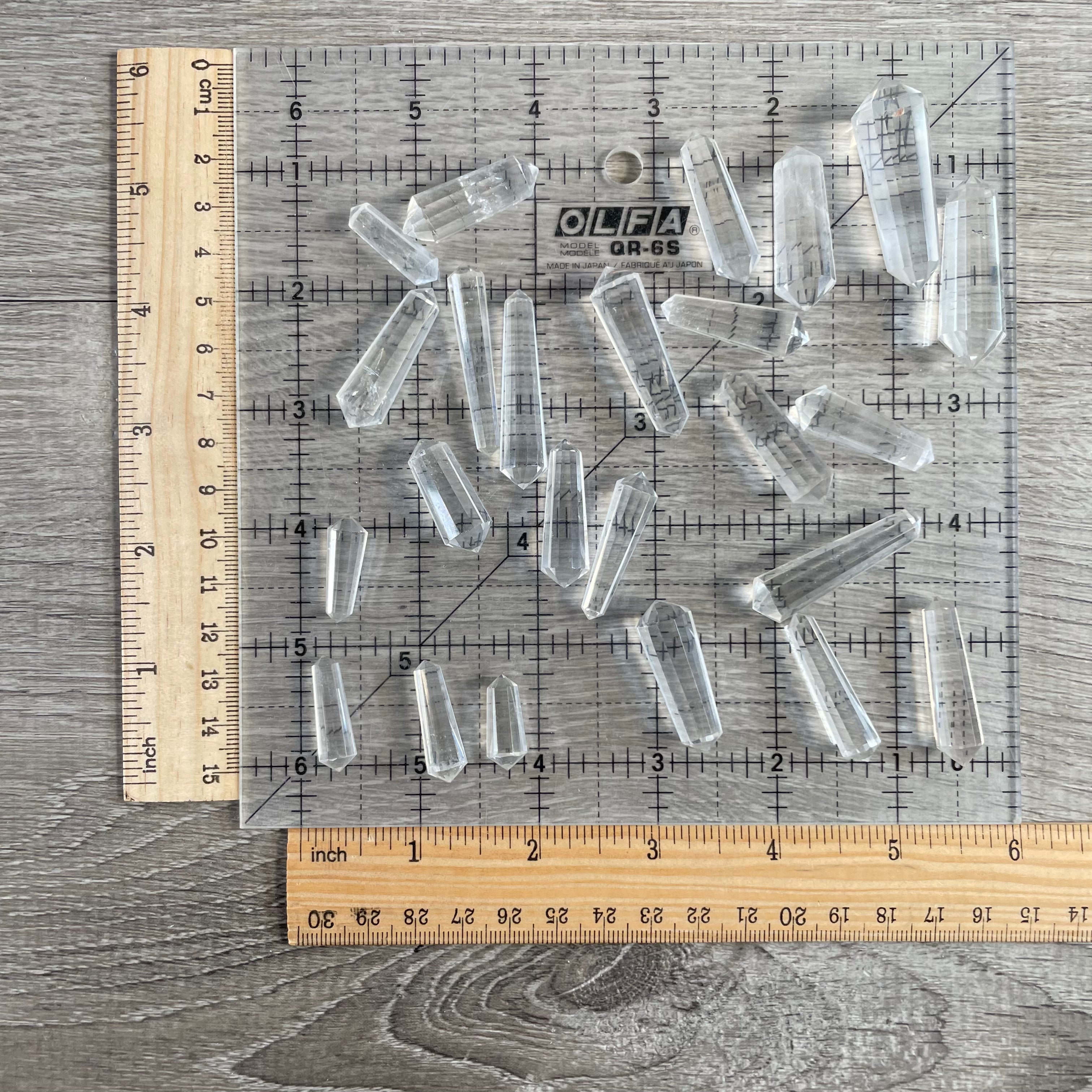 High-quality clear quartz wands faceted for spiritual practices