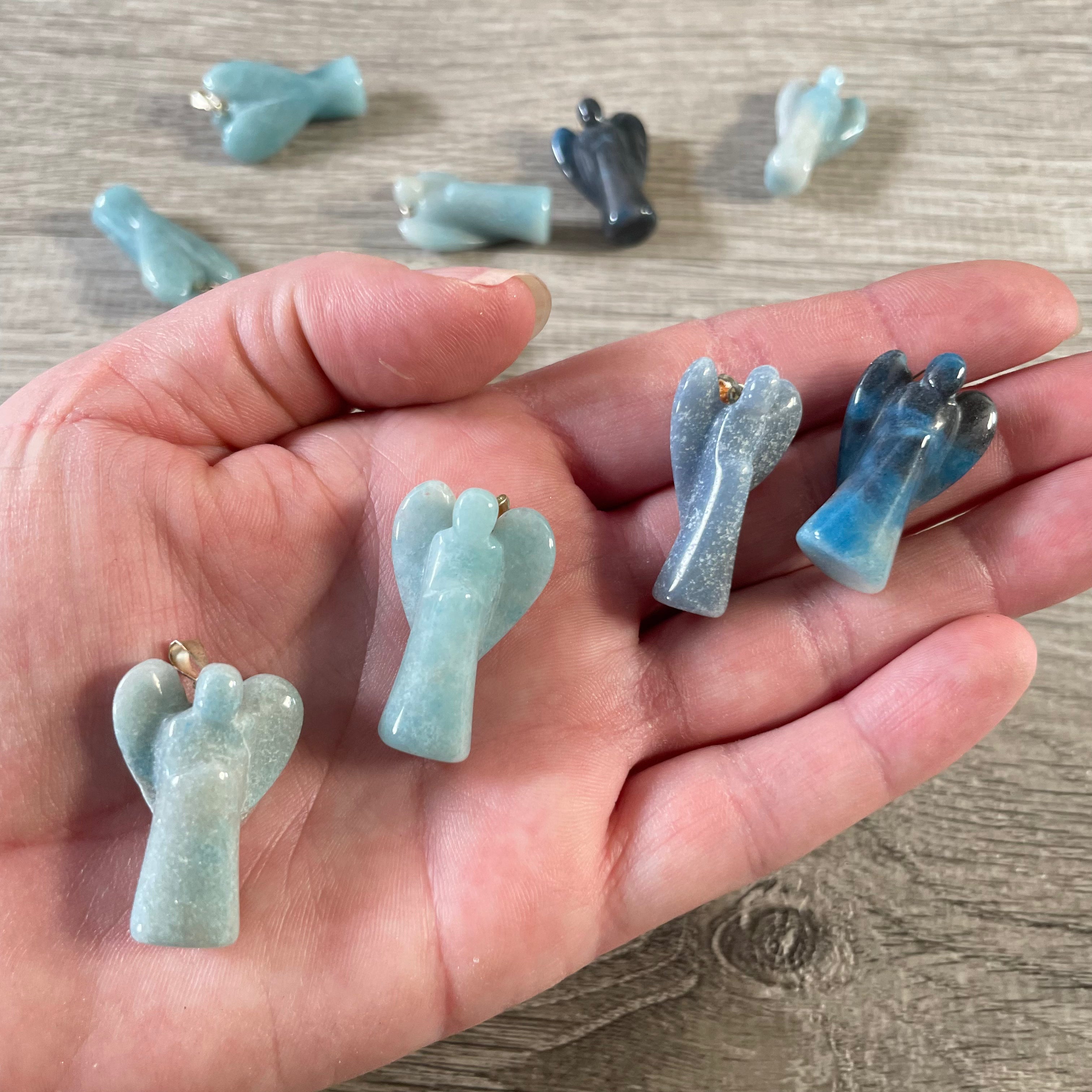 trollite gemstone angel necklaces for boutiques