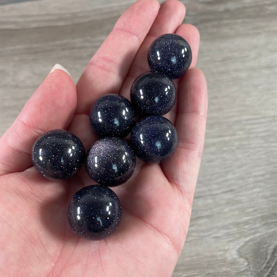 blue goldstone spheres metaphysical shop supplies
