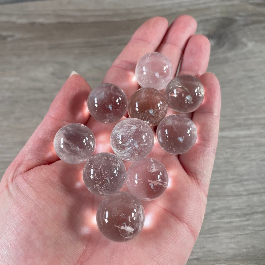 clear quartz healing crystal spheres for rock shops