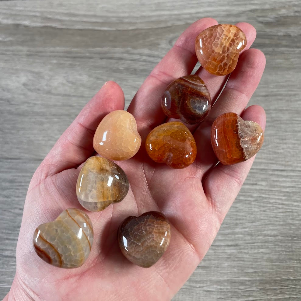 1-Inch Puffy Gemstone Pocket Heart – Bulk Wholesale Crystals