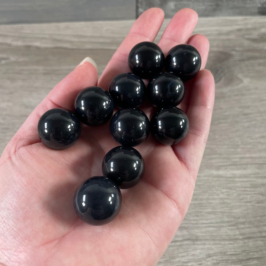 Obsidian polished gemstone spheres in bulk for resale