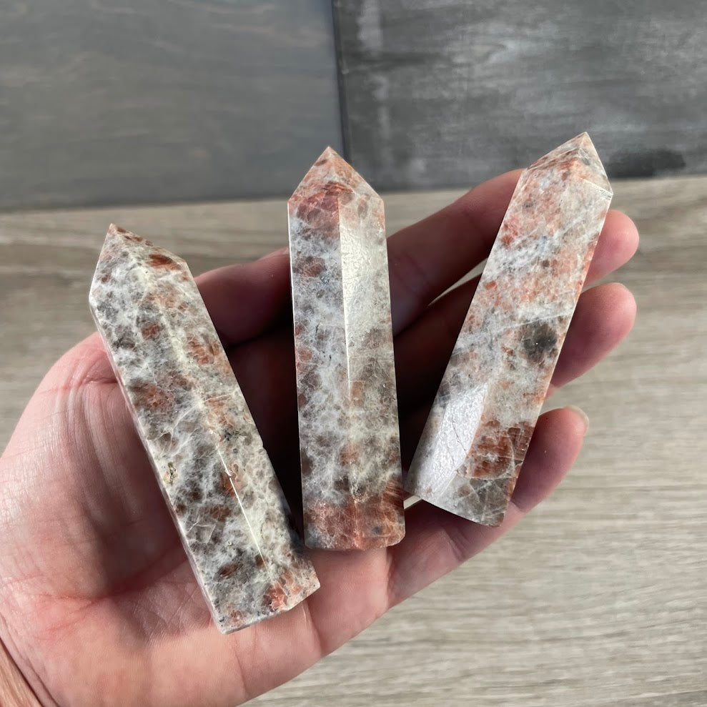 crystal obelisks small polished healing stones sunstone