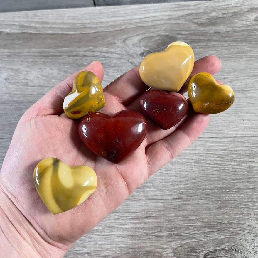 Gemstone Hearts in Assorted Stones & Sizes – Carved Crystal Hearts