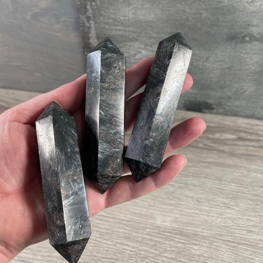 astrophyllite faceted wand for rock shops