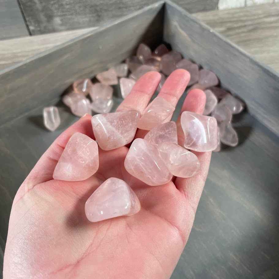 Bulk rose quartz polished stones for crystal shops