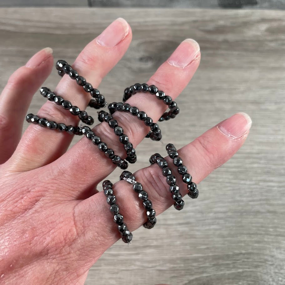 Grounding hematite ring for metaphysical shops